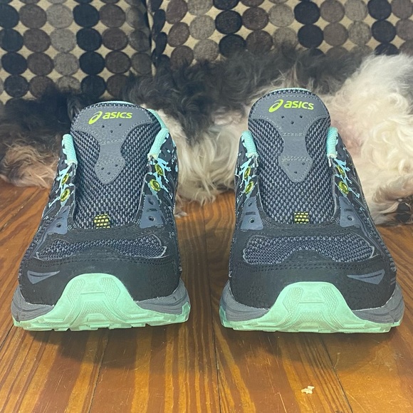 Asics Gel-Venture 6 Black/Lime Running Shoes 9 - Picture 4 of 10